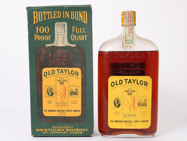 Old Taylor Bottled in Bond Bourbon Quart (1917-1933)