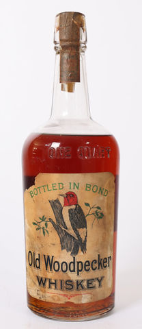 Old Woodpecker Bottled in Bond Whiskey Quart (1911)