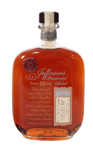 Jefferson's Presidential Select 18 Year Old Kentucky Straight Bourbon Whiskey (Batch 12)