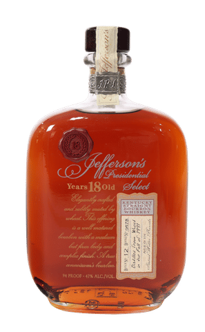 Jefferson's Presidential Select 18 Year Old Kentucky Straight Bourbon Whiskey (Batch 12)