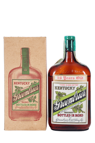 Kentucky Greenbrier 16 Year Bottled in Bond Pint 1917-1933