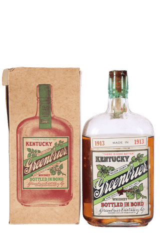 Kentucky Greenbrier 12 Year Bottled in Bond Pint 1913-1924