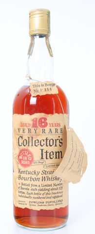 Dowling 16 Year 'Very Rare' Bottled in Bond Bourbon (1953-1969)