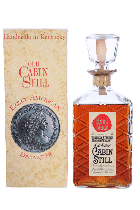 W.L. Weller's 5 Year Cabin Still 'Silver Dollar' Decanter (1968, 4/5 Quart) - Stitzel Weller 5 Year Bourbon Bottle