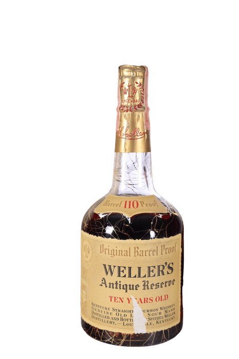 Weller's Antique Reserve 10 Year Original Barrel Proof (1970, 4/5 Quart) - Stitzel Weller 10 Year Bourbon Bottle