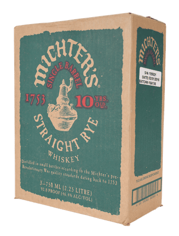 Michter's Single Barrel Rye 10 Year 3-pack case (2016)