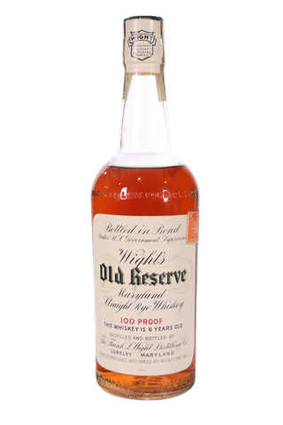 Wight's Old Reserve Maryland Straight Rye, Bottled in Bond (1945-1951)
