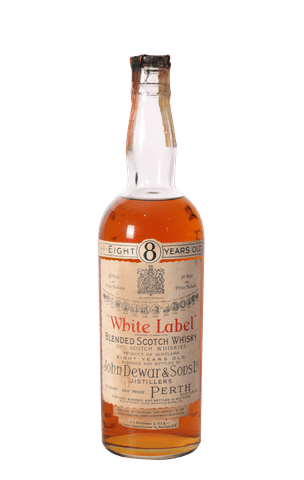 Dewar's 8 Year White Label Blended Scotch 1940s Vintage (4/5 Quart)