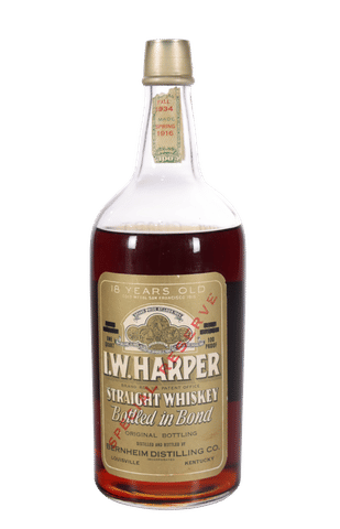 I.W. Harper 18 Year 'Special Reserve' Bourbon, Bottled in Bond, Quart (1916-1934)