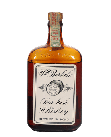 W.M. Berkele Sour Mash Whiskey, Bottled in Bond Pint (1914-1925)