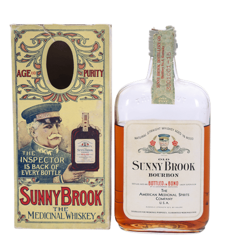 A.M.S. Co. Old Sunny Brook Bourbon, Bottled in Bond Pint (1917-1933)