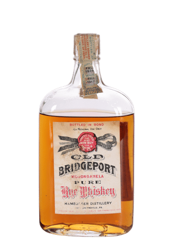 Old Bridgeport Pure Monongahela Rye, Bottled in Bond, Pint (1917-1924)