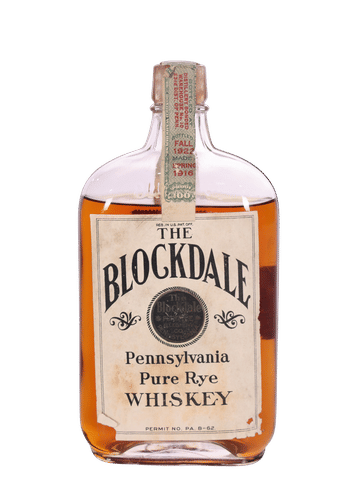 Blockdale Pennsylvania Pure Rye, Bottled in Bond Pint (1916-1922)