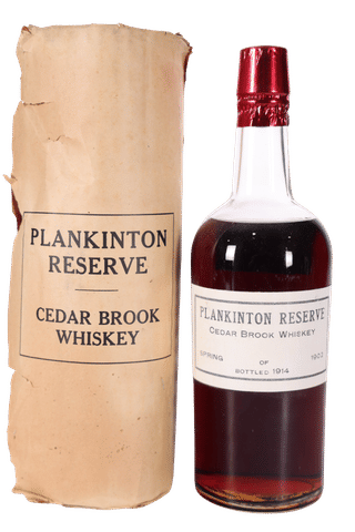 Plankinton Reserve Cedar Brook Whiskey, 1 pint 9oz (1902-1914)