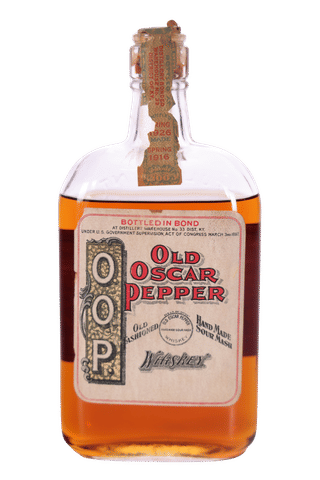 Old Oscar Pepper Bottled in Bond Pint (1916-1926)